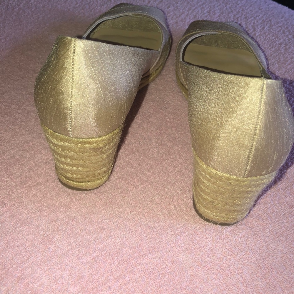 🔴 Liz Claiborne wedge shoes natural Beige # X - Picture 7 of 8